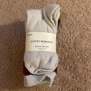 NWT Lucky Brand Super Soft Boot Sock size 5-10 6 pairs